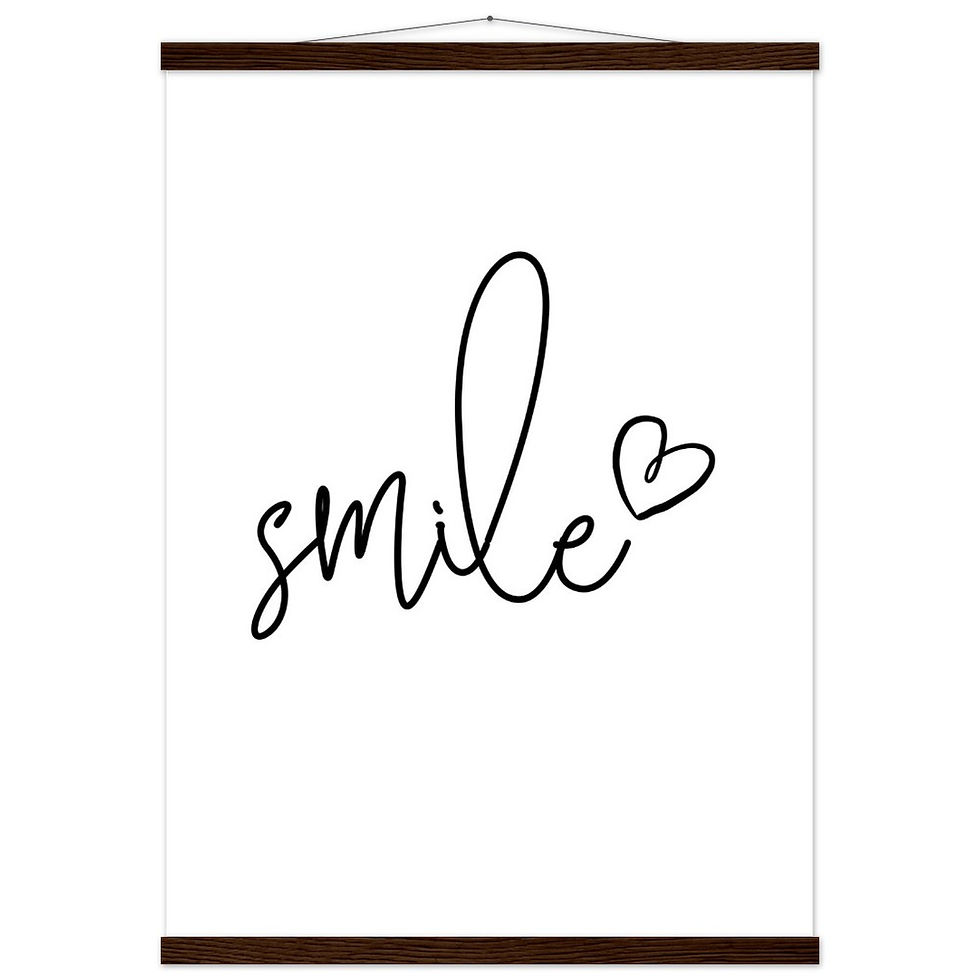 Thumbnail: smile - Art Print mit Leisten