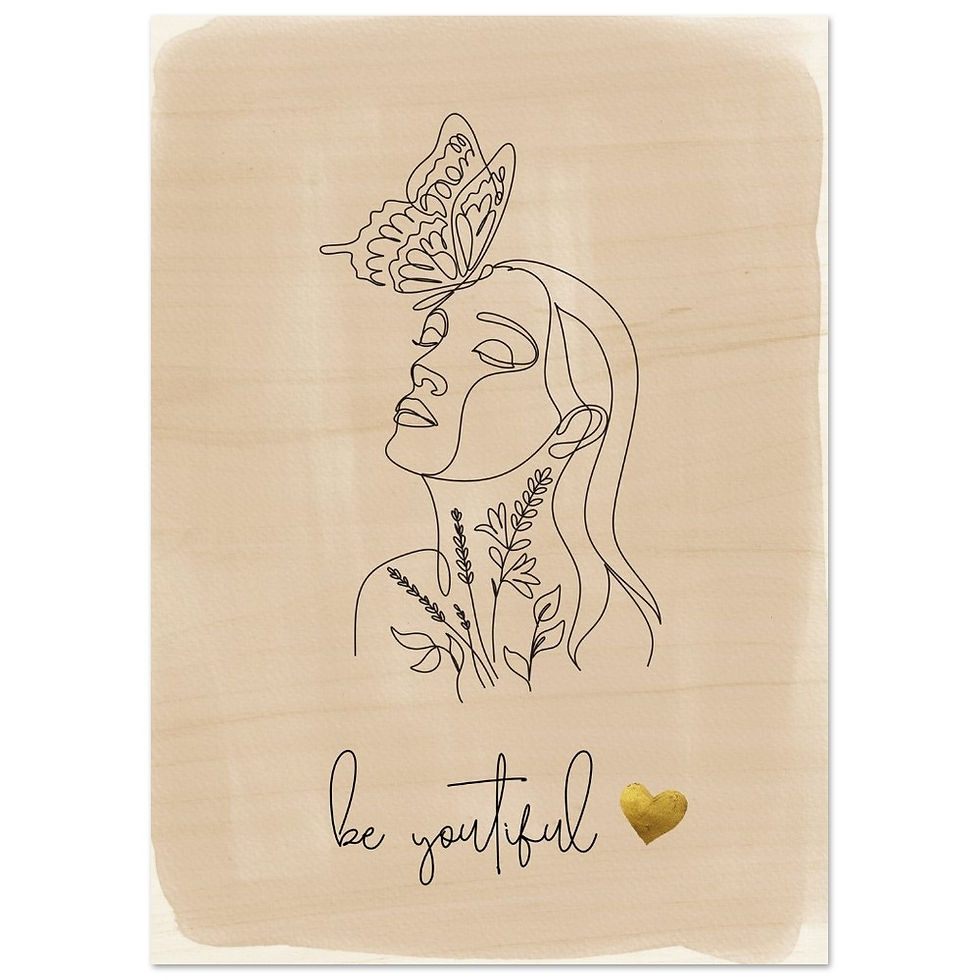 Miniatura: be youtiful - Holzdrucke
