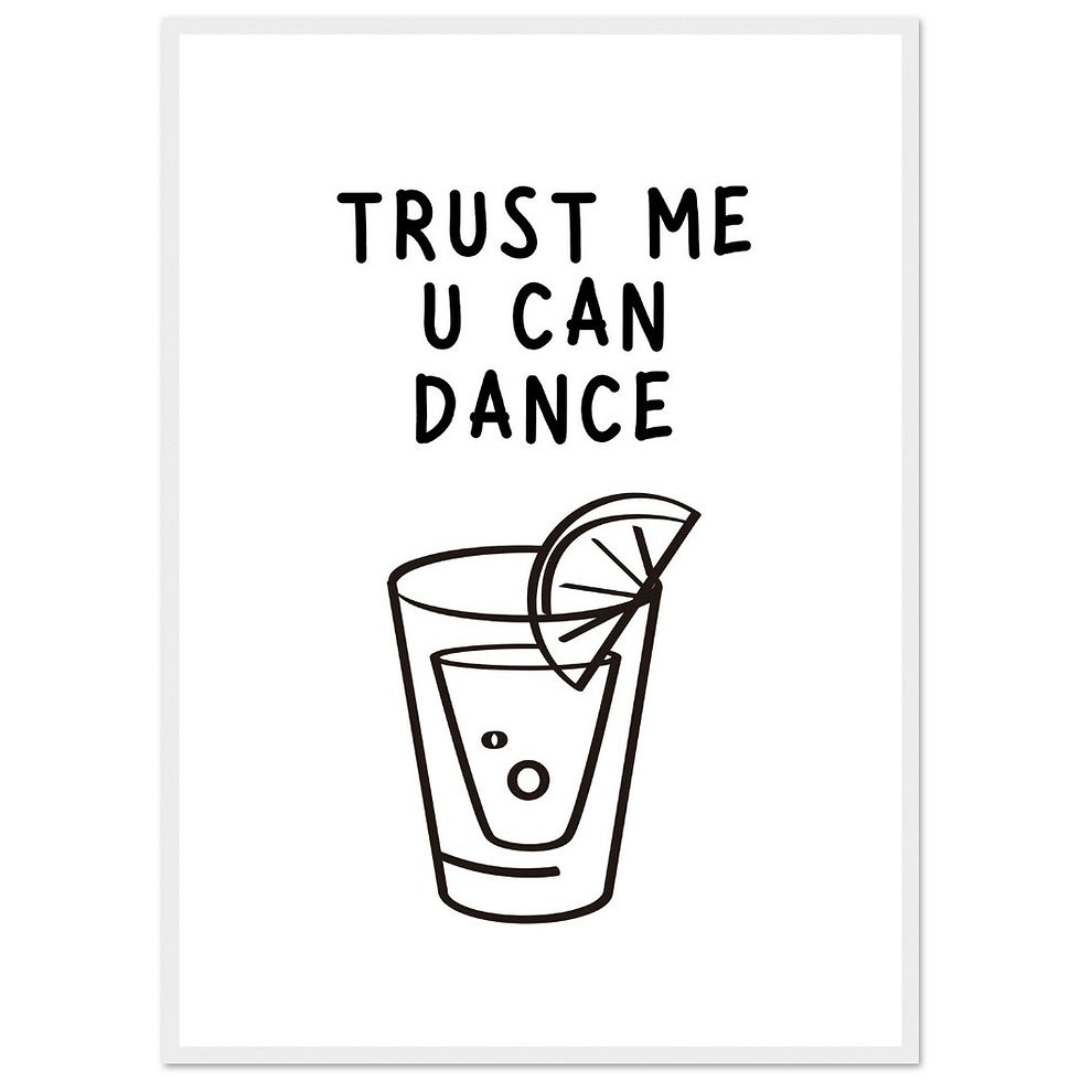 Miniaturbild: TRUST ME U CAN DANCE - Art Print mit Holzrahmen