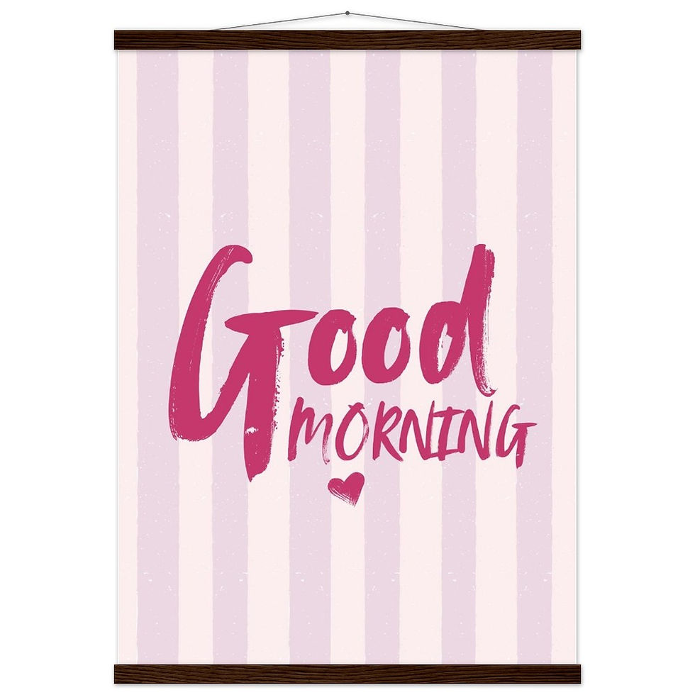 Miniaturbild: Good MORNING mit Herz - Art Print mit Leisten
