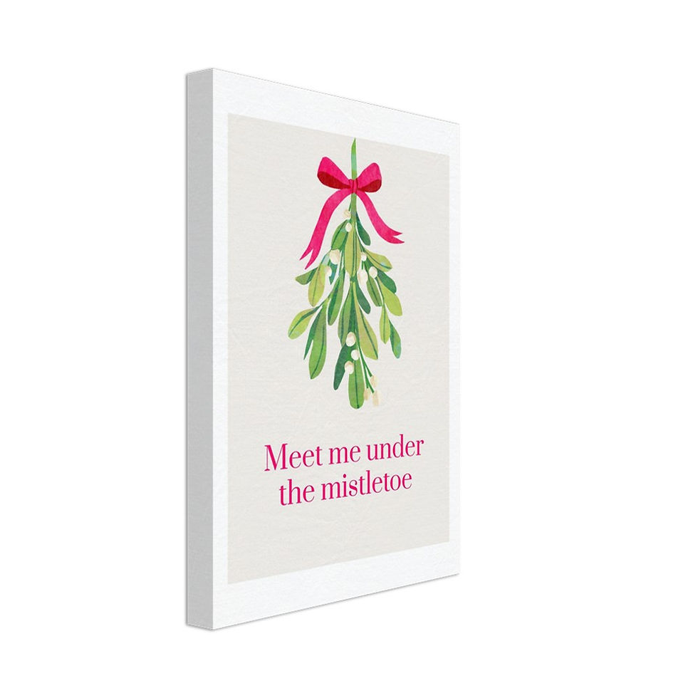 Miniature : Meet Me Under the Mistletoe - Festliche Leinwand in verschiedenen Größen
