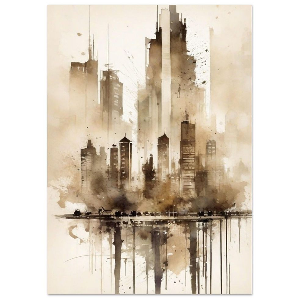 Miniatura: Urbane Aquarelle - Art Print