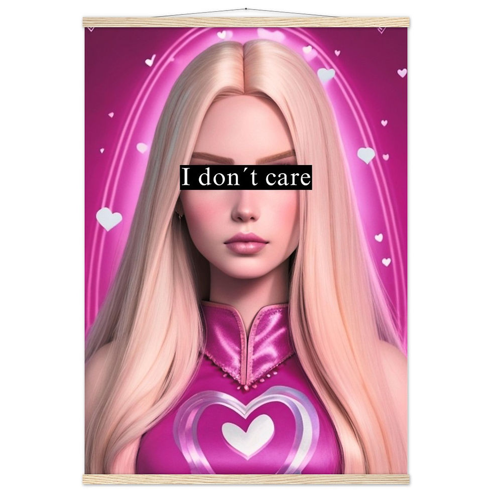 Miniatura: I don't care - Art Print mit Leisten