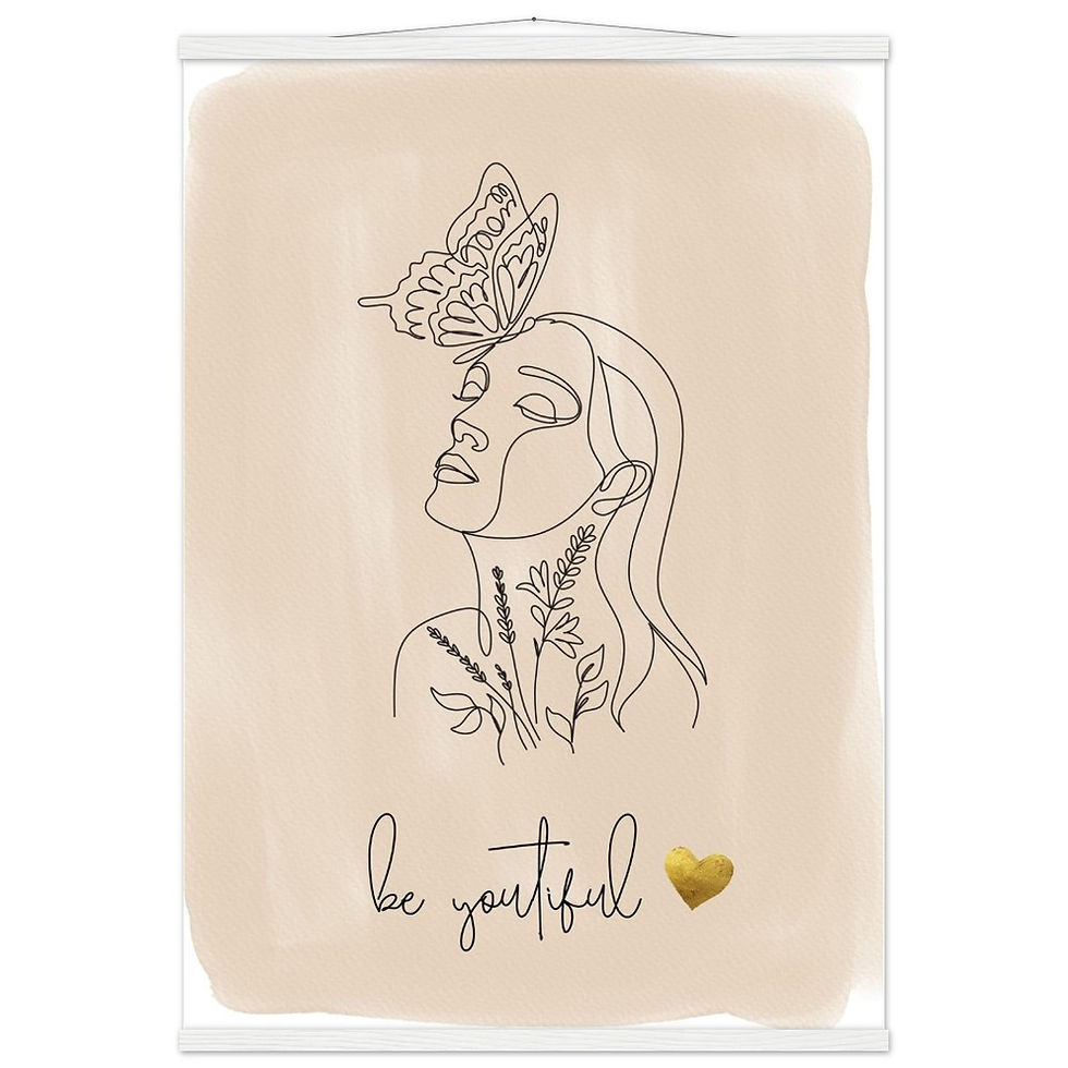 Thumbnail: be youtiful - Art Print mit Leisten