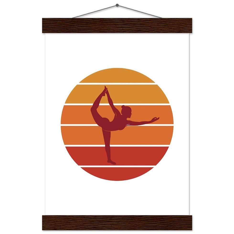 Miniaturbild: Yoga Silouette Frau Tänzer - Art Print mit Leisten