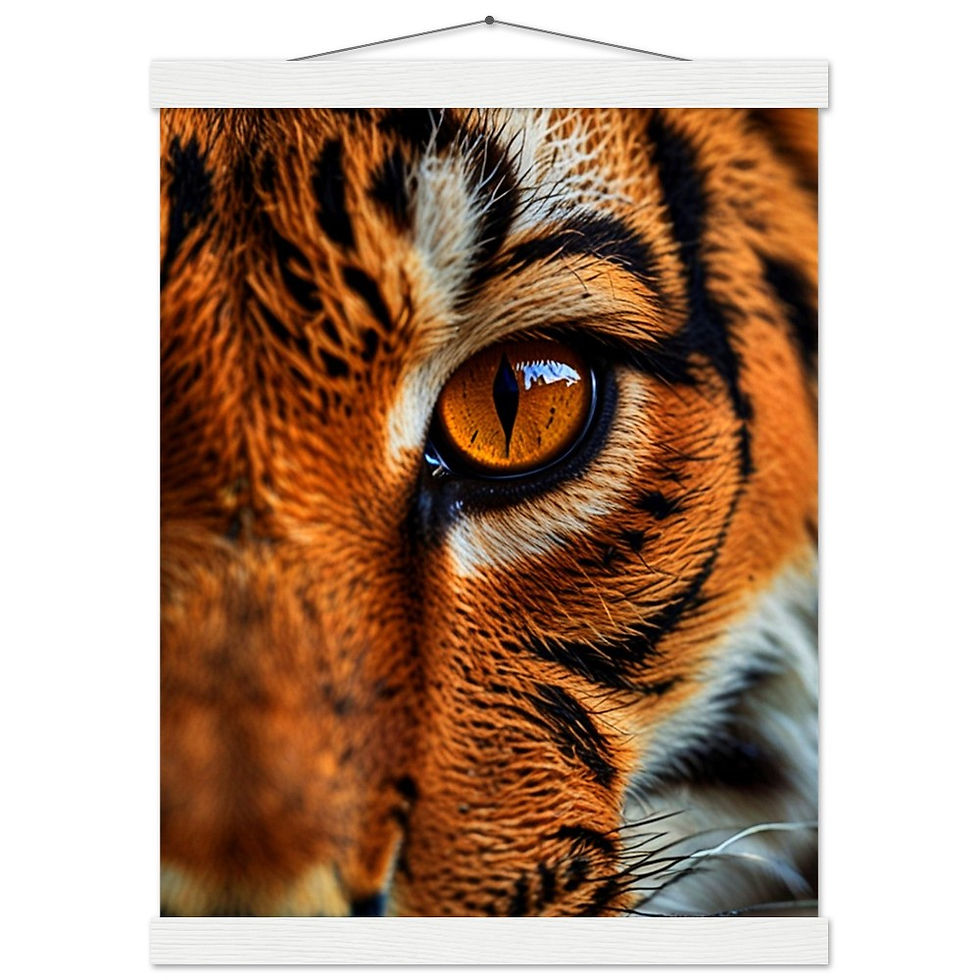 Miniaturbild: Tiger Eye - Art Print mit Leisten