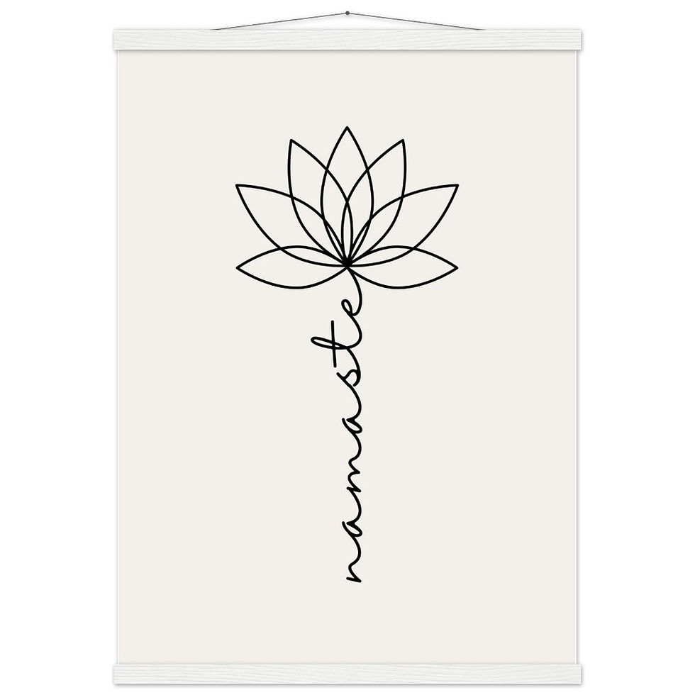 Miniaturbild: Namaste Lotusblüte - Art Print mit Leisten