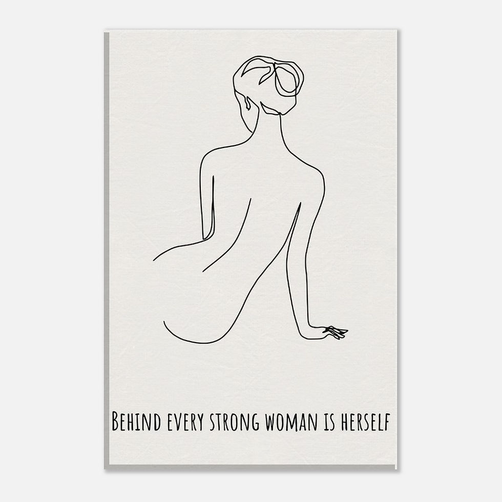 Miniature : BEHIND EVERY STRONG WOMAN IS HERSELF - Leinwand