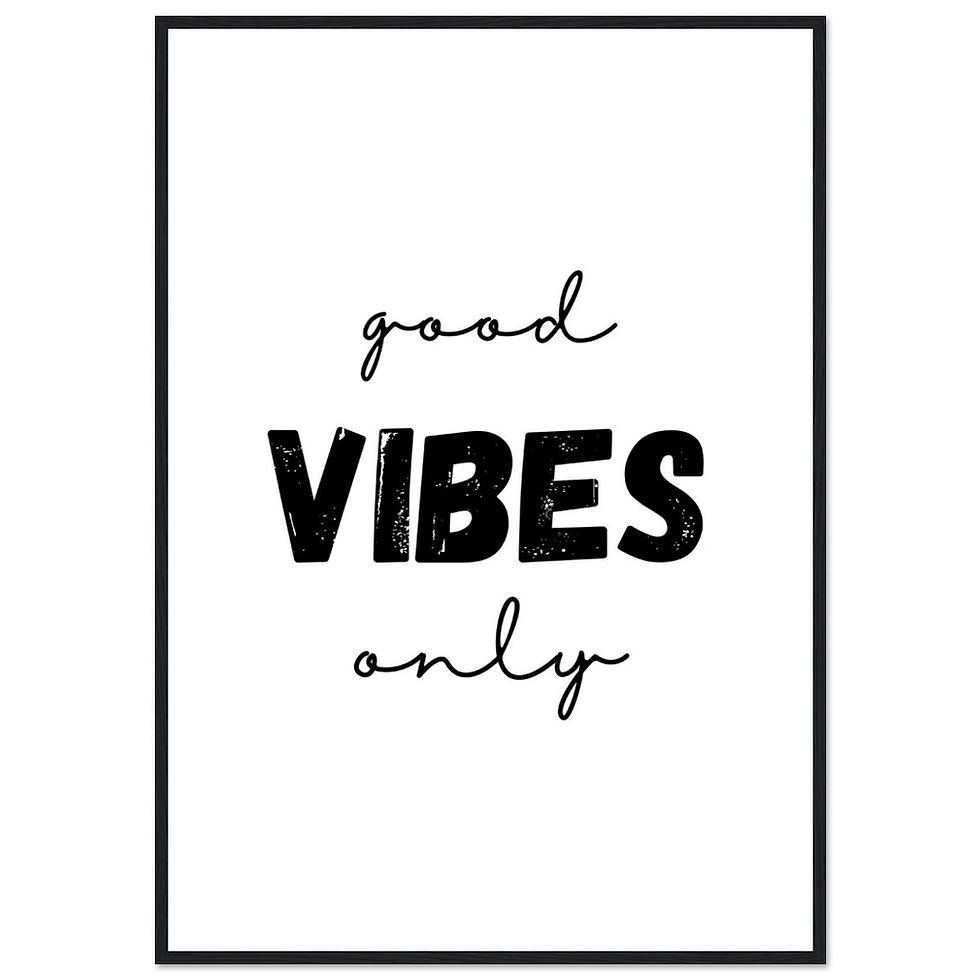 Miniatura: good VIBES only - Art Print mit Holzrahmen