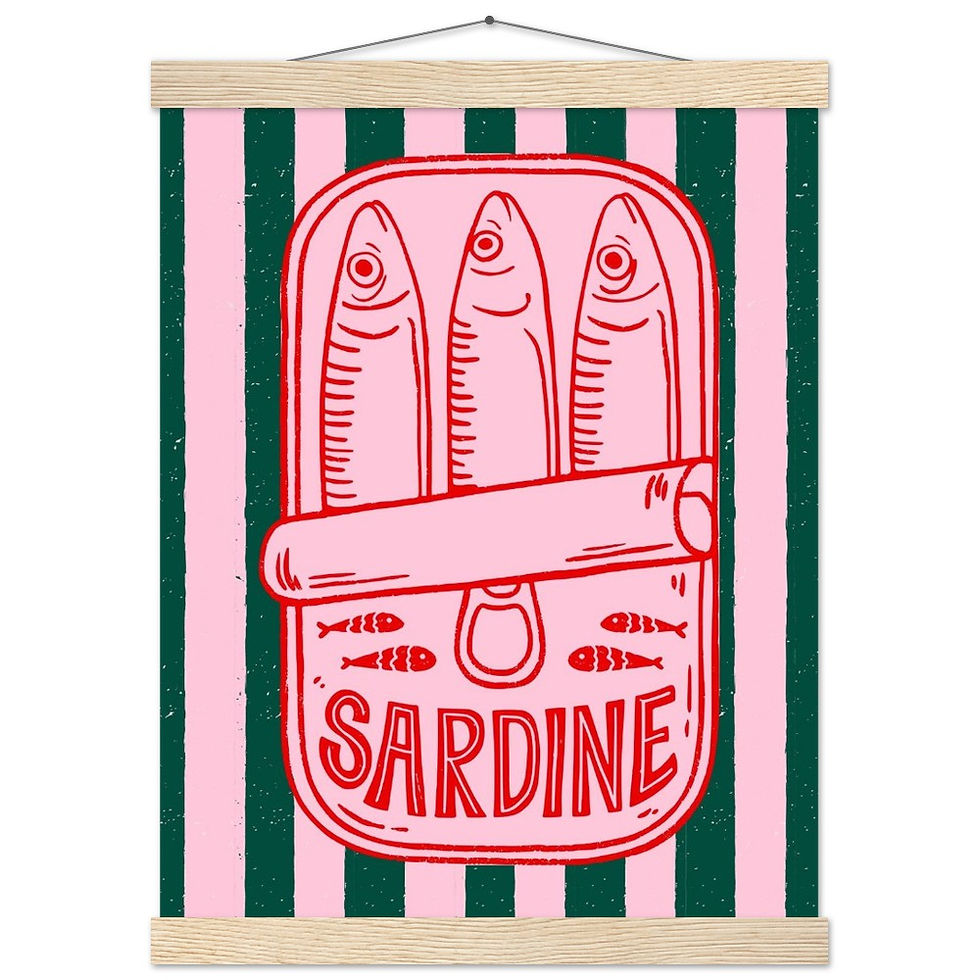 Miniaturbild: SARDINE - Art Print mit Leisten