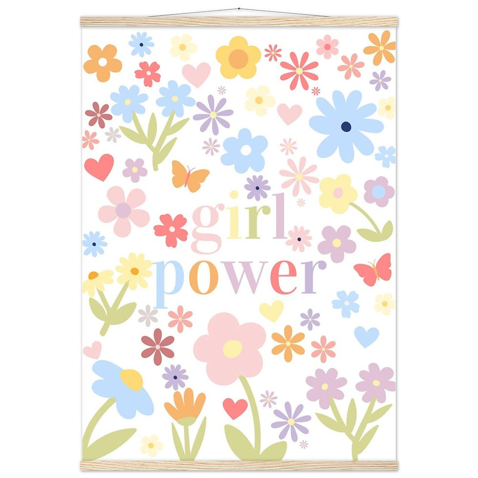 Thumbnail: girl power - Art Print mit Leisten