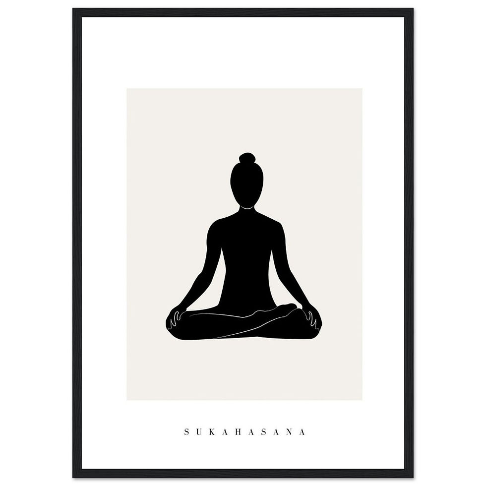 Miniatura: Yoga - Art Print mit Holzrahmen