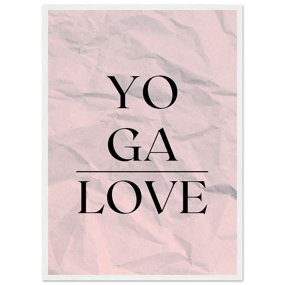 Miniature : YOGA LOVE - Art Print mit Holzrahmen