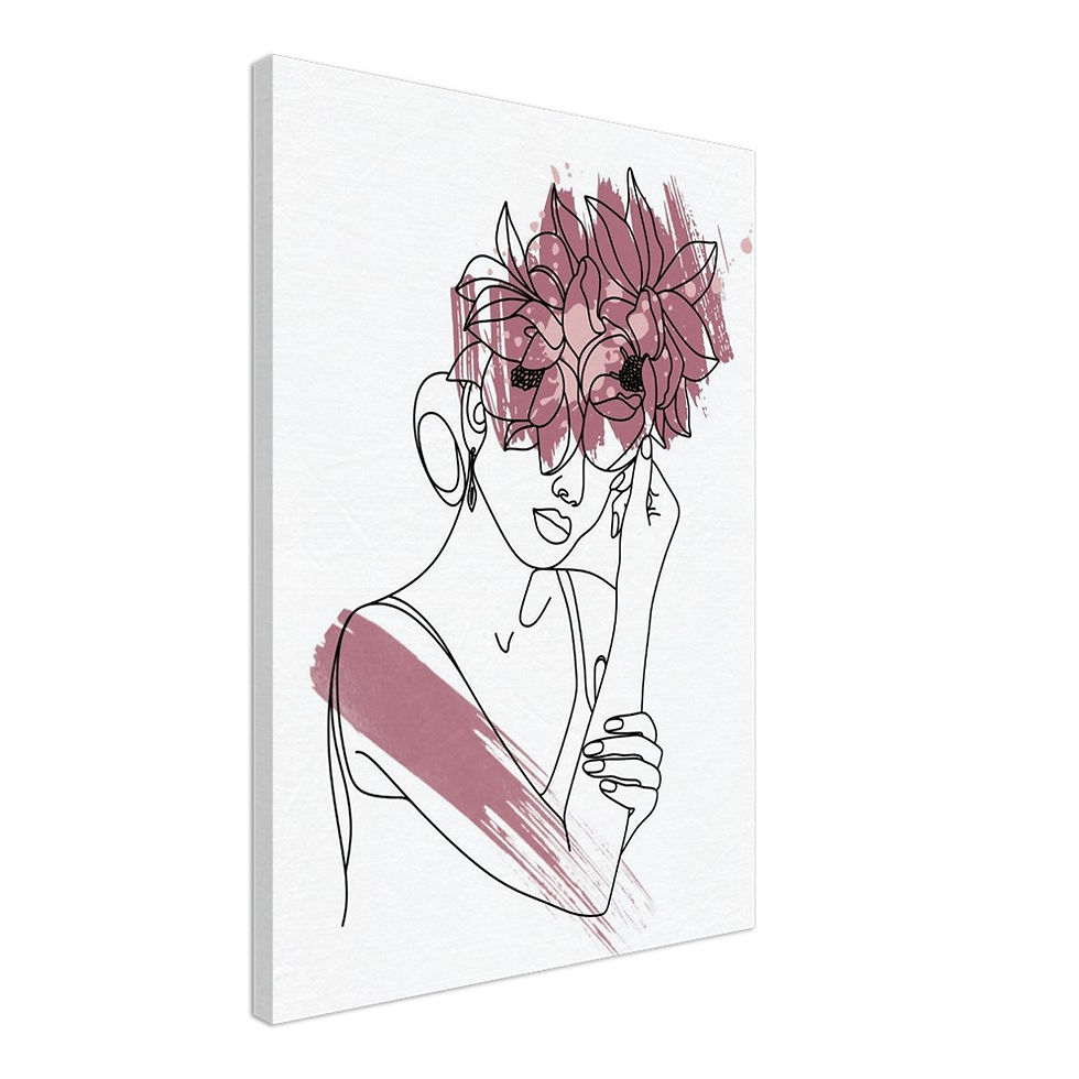 Miniature : Line Art Frau III - Leinwand