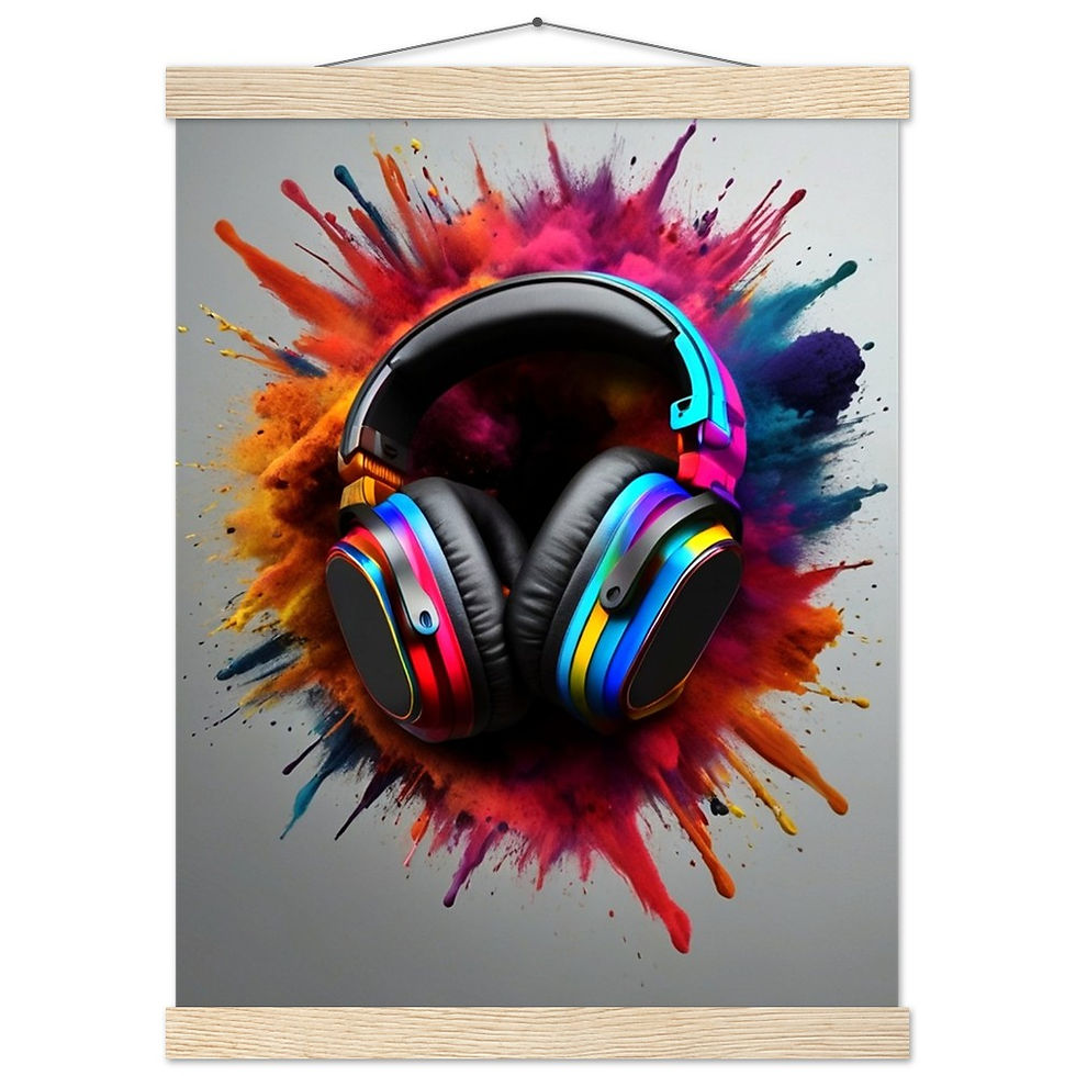 Miniaturbild: Headphone III - Art Print mit Leisten