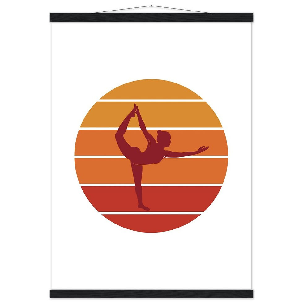 Miniaturbild: Yoga Silouette Frau Tänzer - Art Print mit Leisten