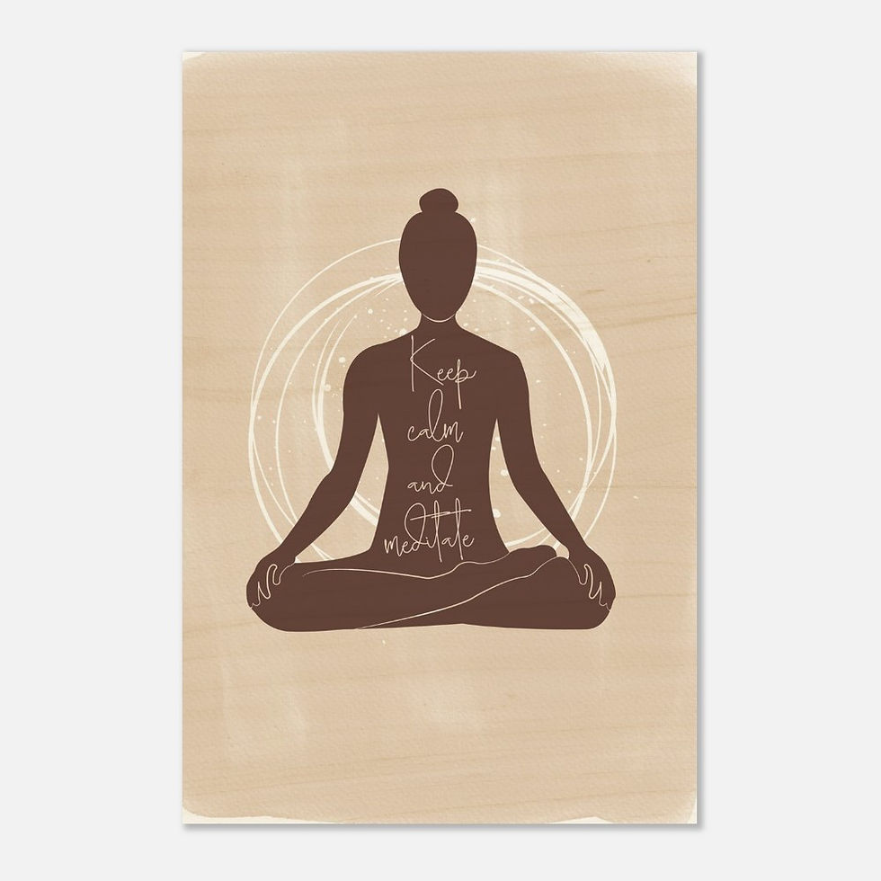 Miniaturbild: Keep calm and meditate - Holzdrucke