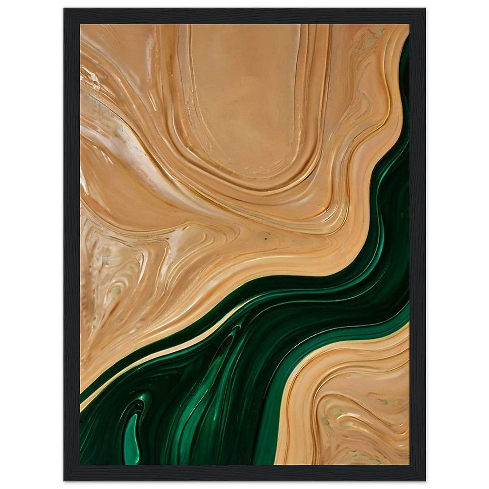 Miniature : Abstracktes Wandbild XIX - Art Print mit Holzrahmen