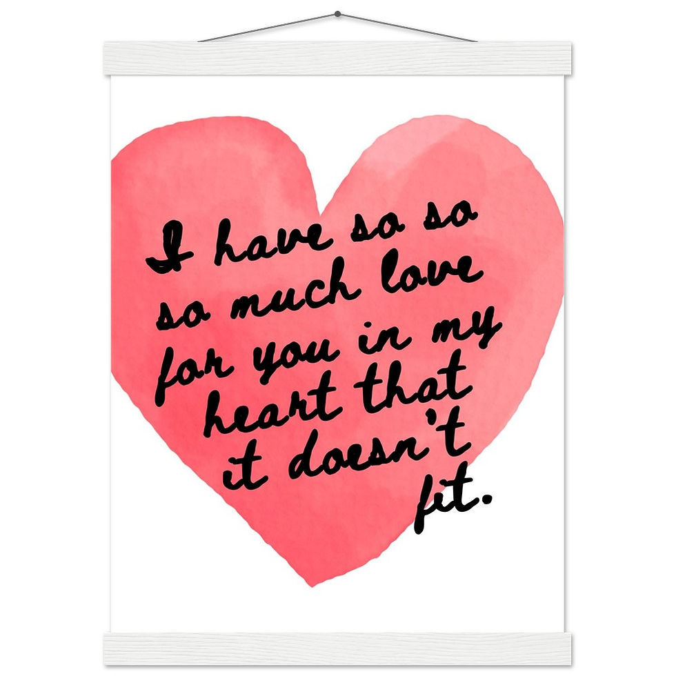 Miniature : Liebe im Überfluss - Herz-Art Print mit Leisten für eine Extraportion Gefühl