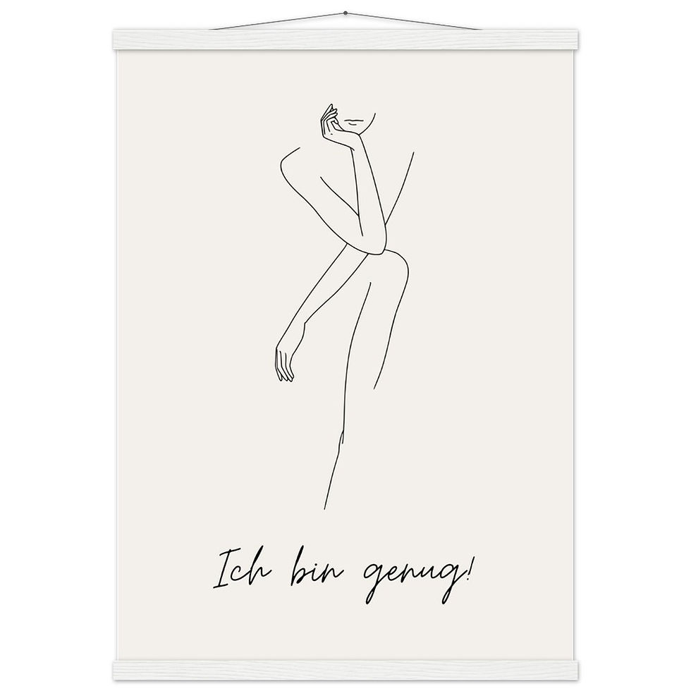 Miniature : Ich bin genug! - Art Print mit Leisten