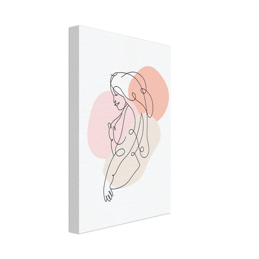 Frau im Stil von Line Art II - Leinwand