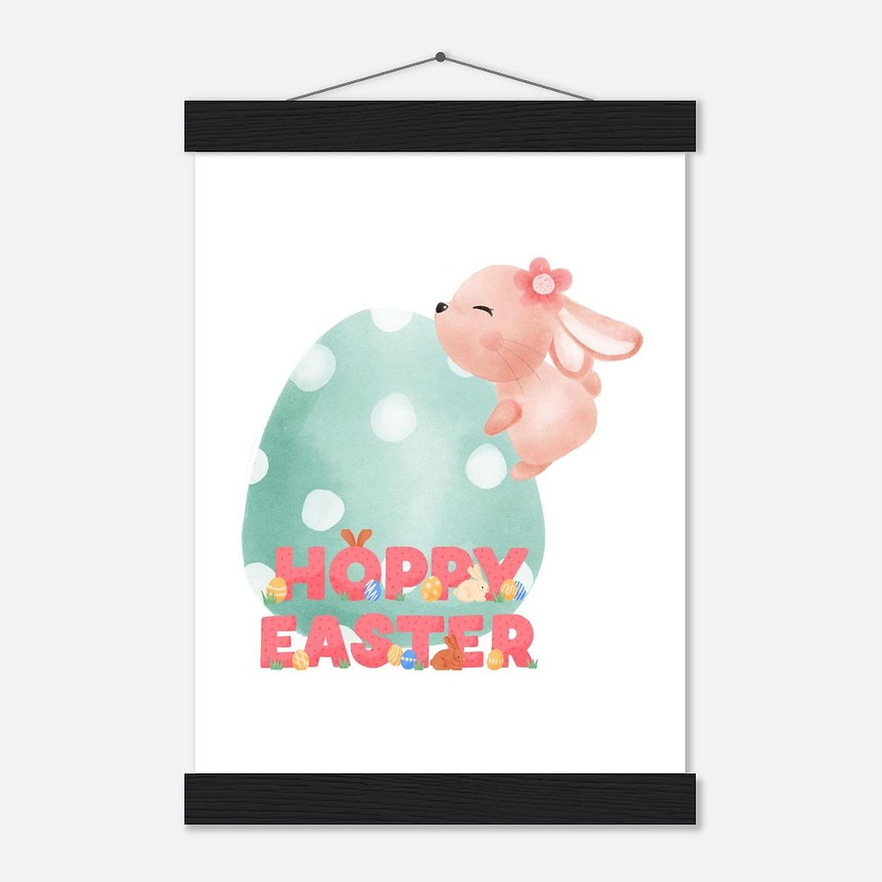 HOPPY EASTER - Art Print mit Leisten