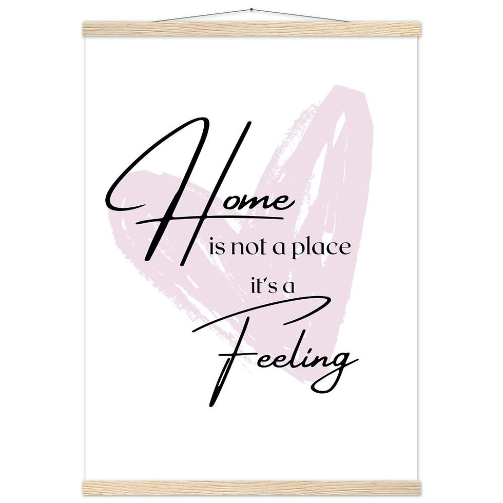 Thumbnail: Home is not a place its a Feeling - Art Print mit Leisten