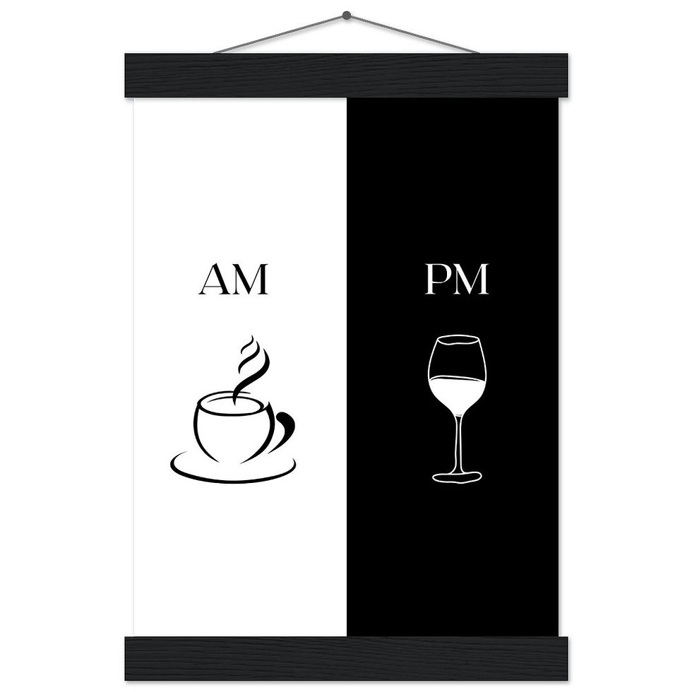 AM and PM - Art Print mit Leisten