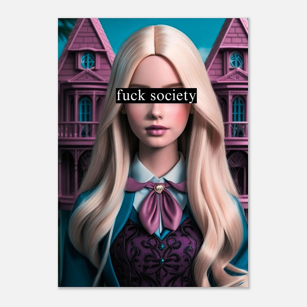 Miniatura: f**k society - Art Print