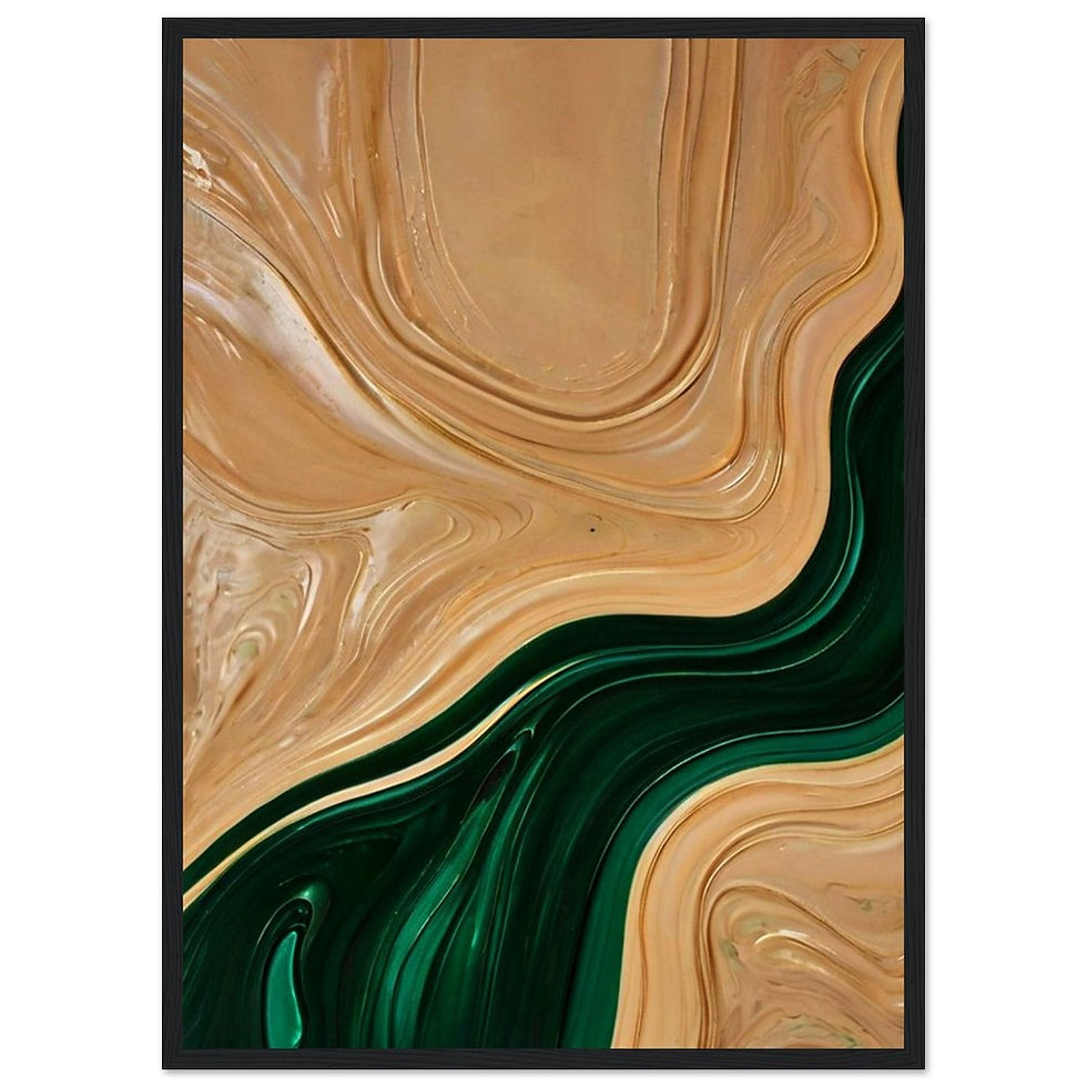 Miniature : Abstracktes Wandbild XIX - Art Print mit Holzrahmen