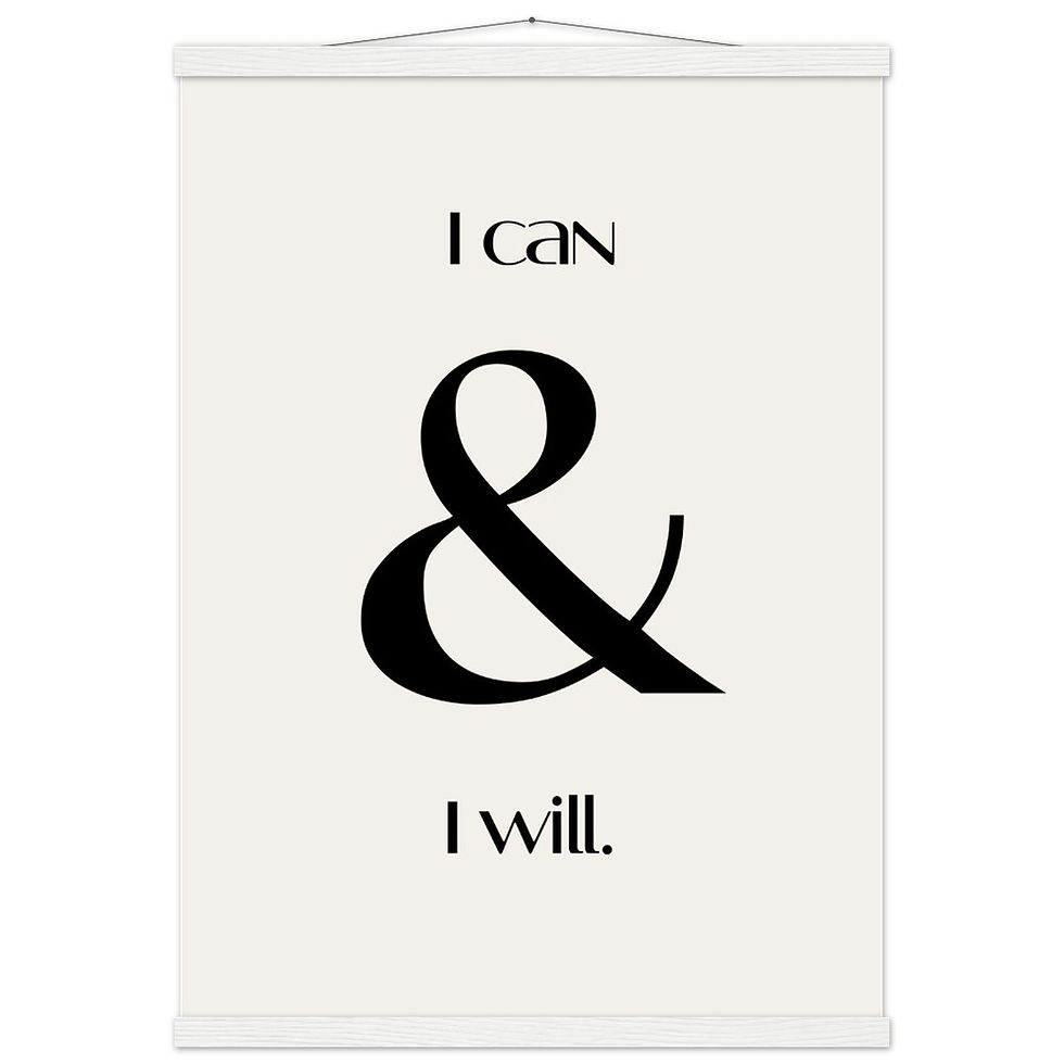 Miniature : I can & I will. - Art Print mit Leisten