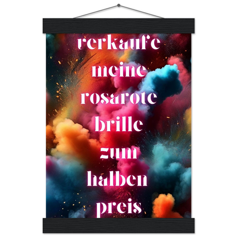 verkaufe meine rosarote brille zum halben preis - Art Print mit Leisten