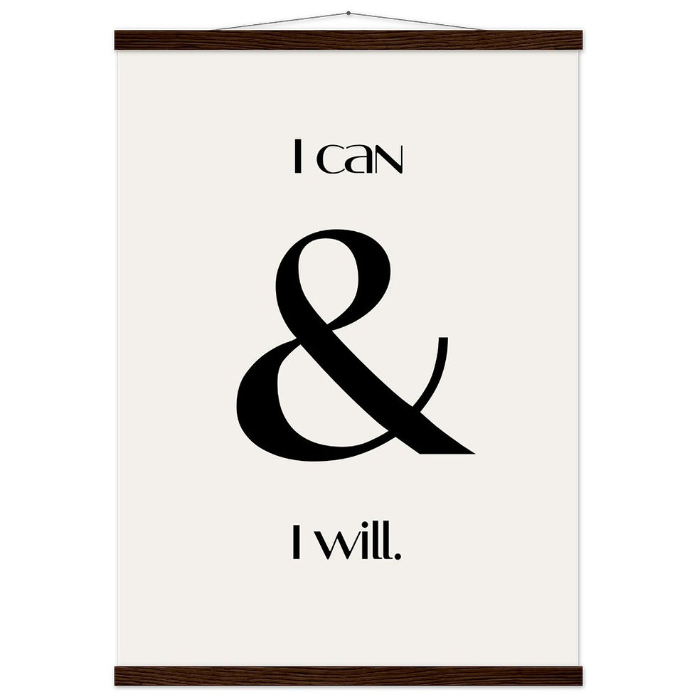 Miniature : I can & I will. - Art Print mit Leisten