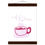 Thumbnail: Coffee My Darling? - Charmanter Art Print mit Leisten in Pastellrosa