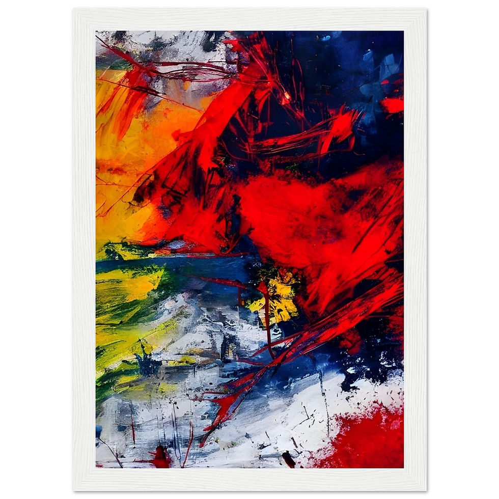 Miniature : Abstracktes Wandbild XII - Art Print mit Holzrahmen