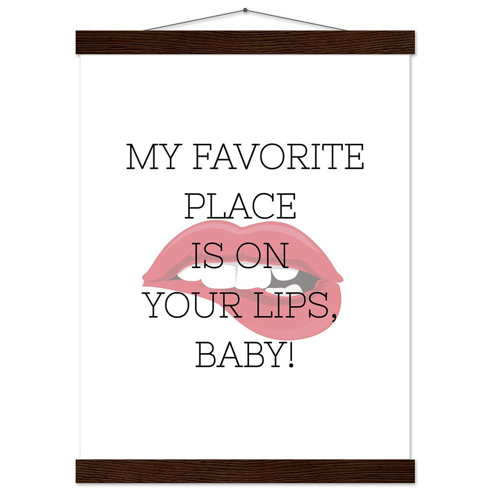 Miniatura: Wein nicht? - VerFührendes Lippen-Art Print mit Leisten