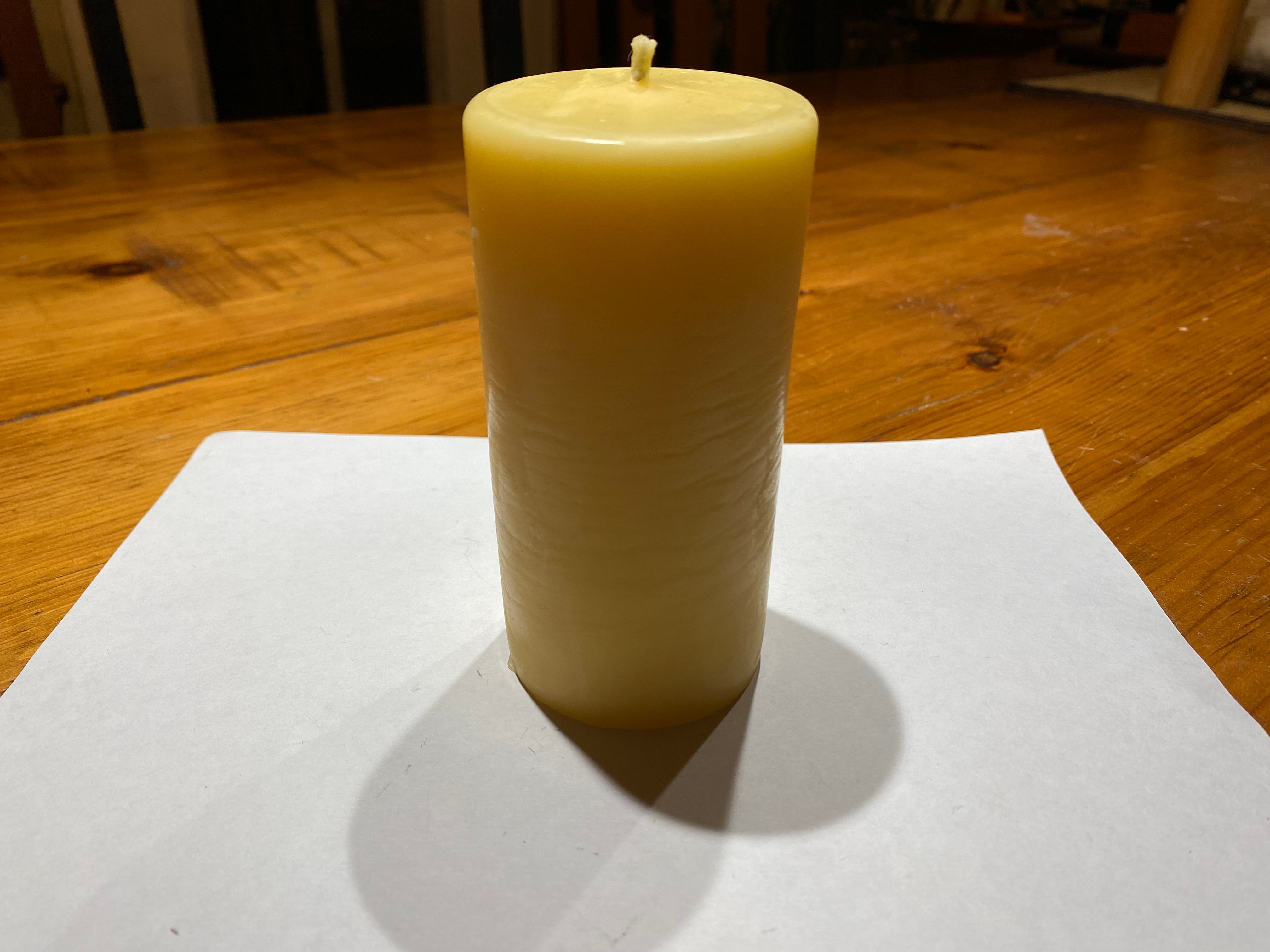 Beeswax Candle - Smooth Pillar Medium