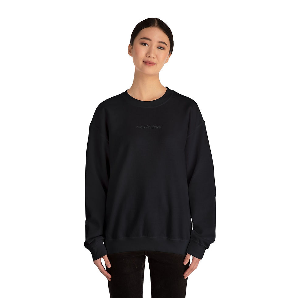 Thumbnail: Overstimulated Embroidered Sweatshirt - Neurodivergent ADHD Relatable Crewneck