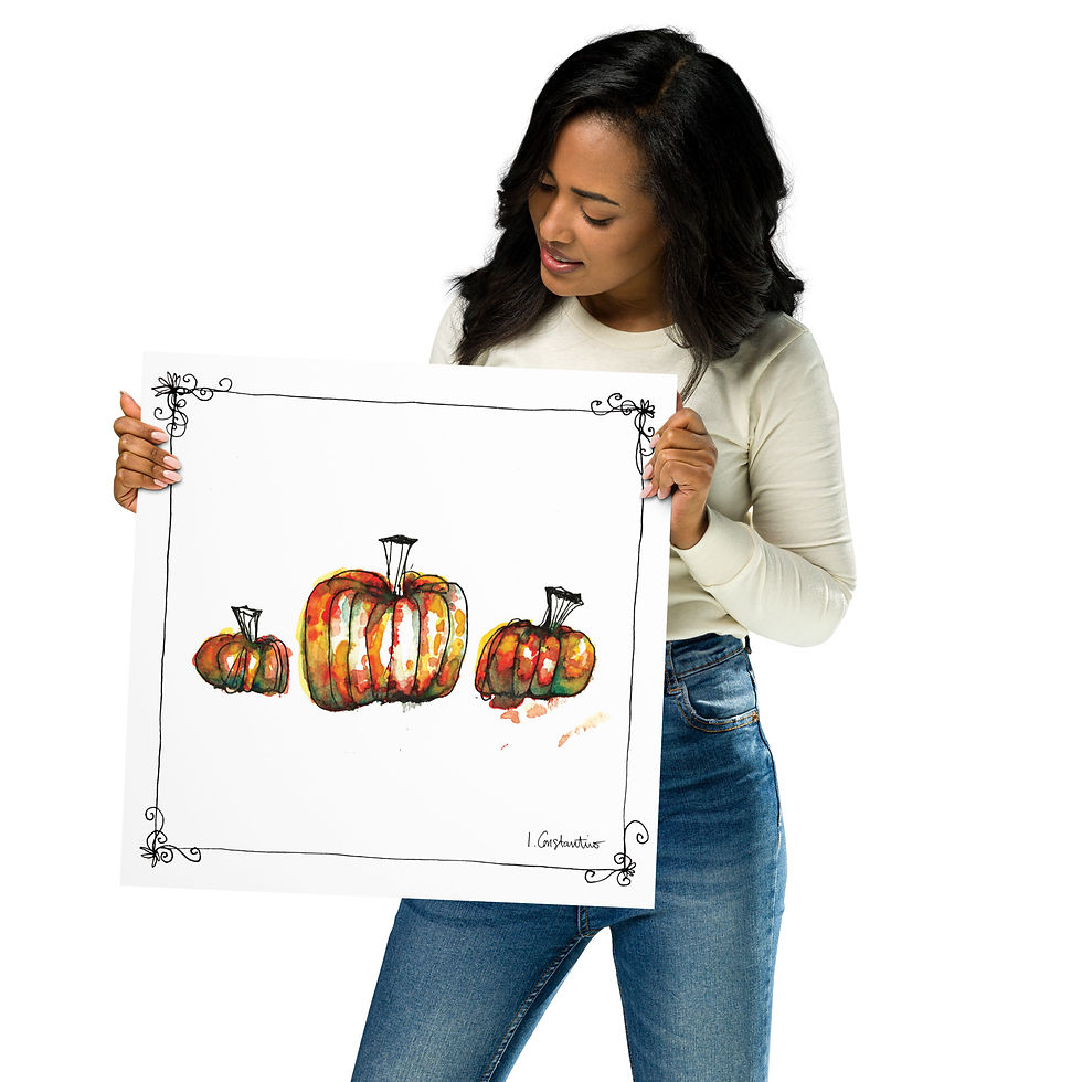 Thumbnail: Fall Pumpkin Matte Poster Print