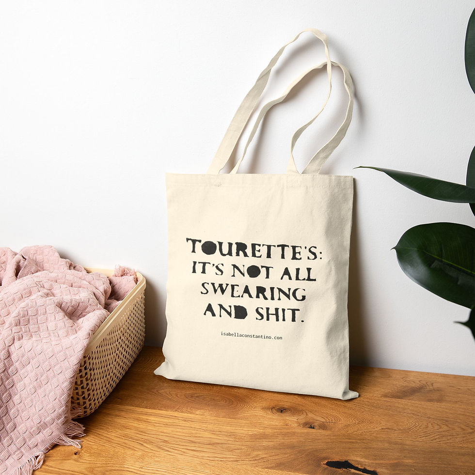 Thumbnail: Funny Tote Bag with Tourette's Quote - It's Not All Swearing and Shit