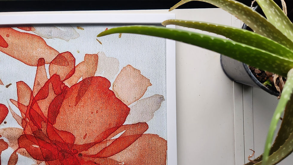Thumbnail: Dye Poppies - Matte Poster Print - Square Composition 1
