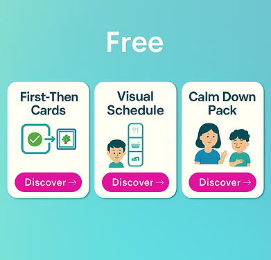 First-Then cards ABA visual support | Cartas Primero–Después apoyo visual ABA