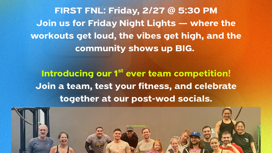 Monday, February 16th, 2026 WOD