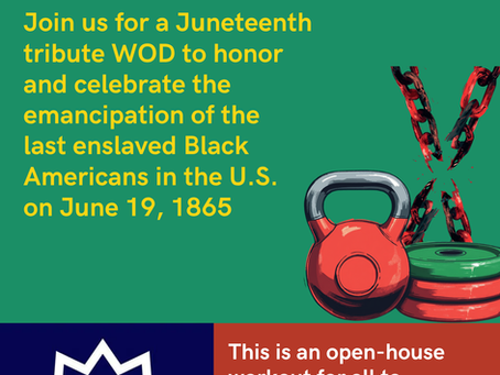 Friday, Juneteenth, 2026 WOD
