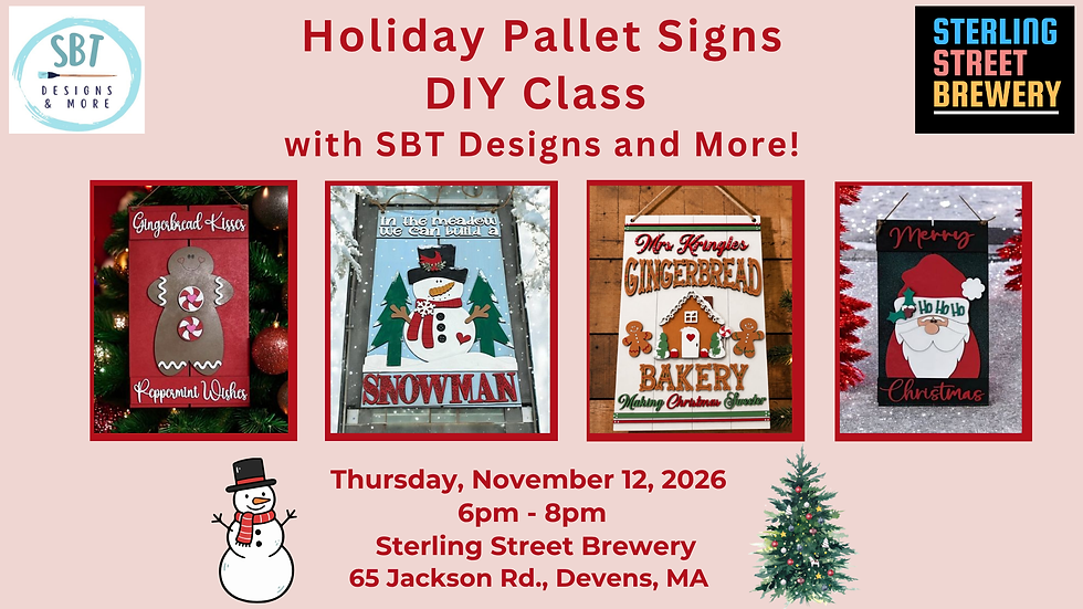 Holiday Pallet Signs DIY Class