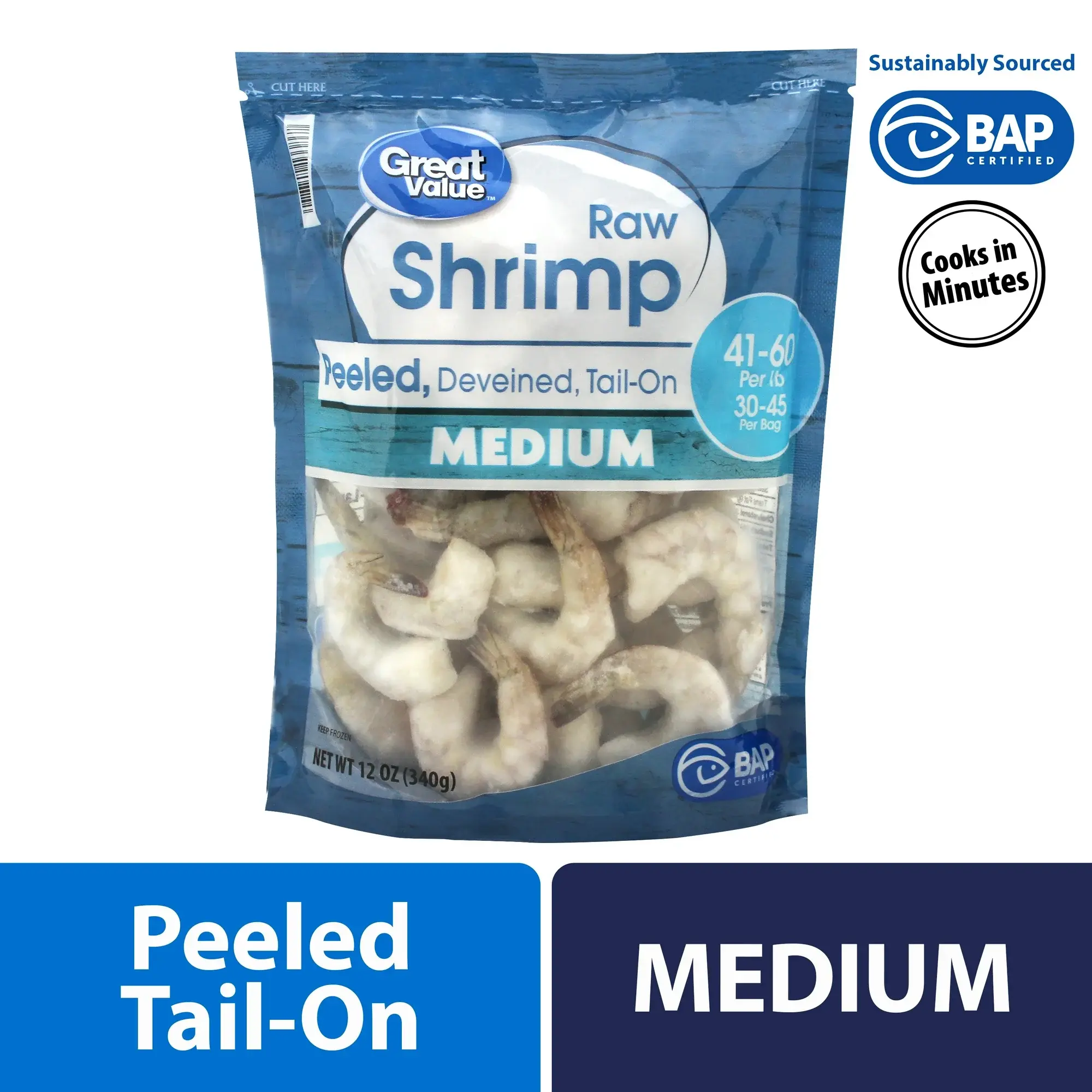 Frozen Raw shrimp- Tail off Medium