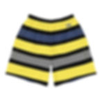 Thumbnail: Men's Tropical Dark Blues/Yellow Long Shorts