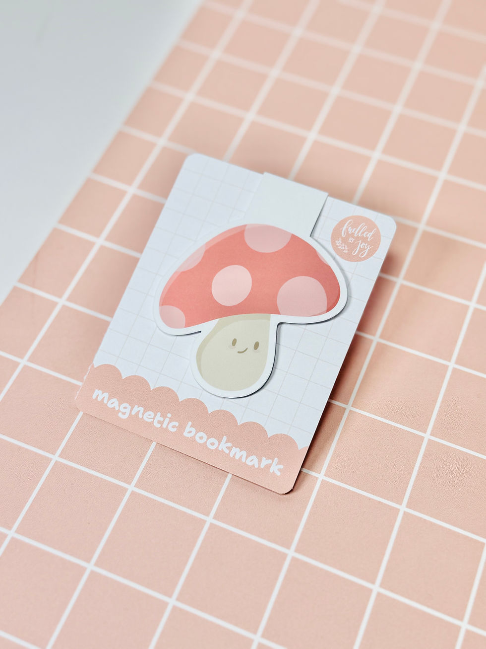 Thumbnail: Ruby Shroom - Red Mushroom Magnetic Bookmark