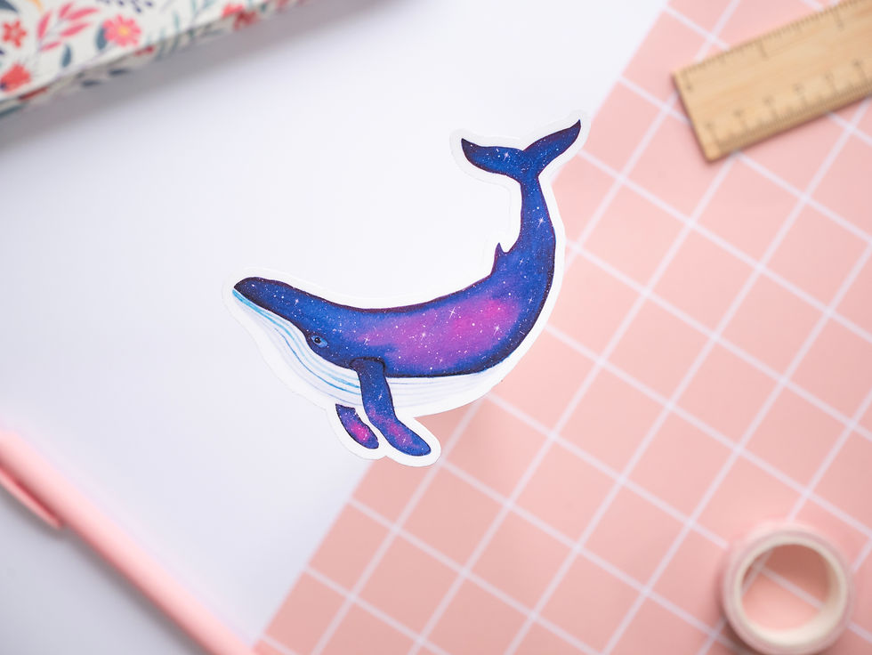 Thumbnail: Watercolour Galaxy Whale Sticker