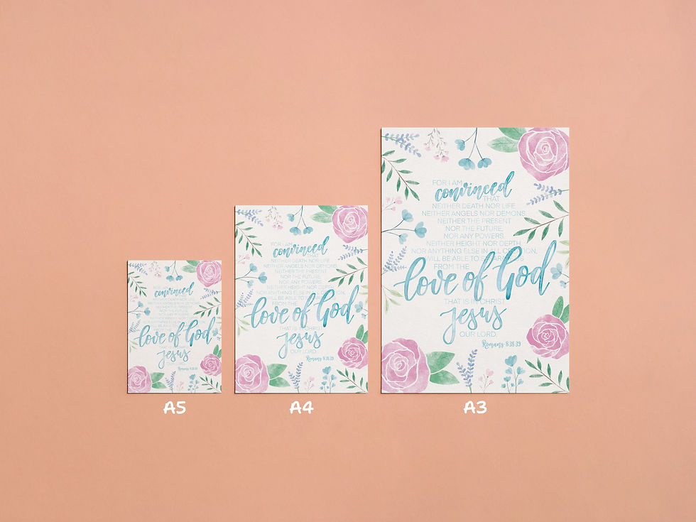 Thumbnail: Romans 8 Bible Verse Floral Print